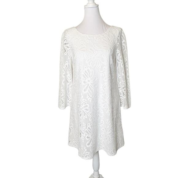 🆕 Lilly Pulitzer Foley Dress Womens Size XS Resort White Knit Lace Beachy NWT - Picture 2 of 16